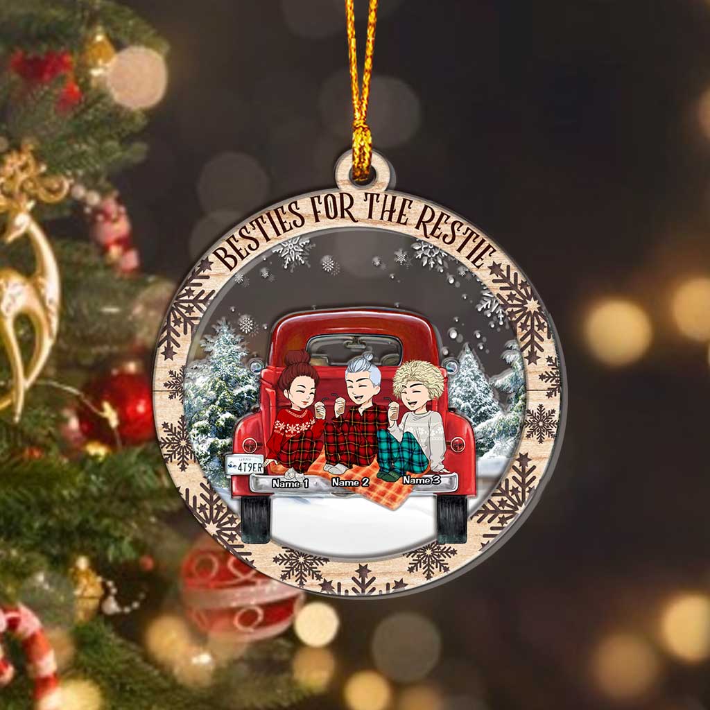 Besties For The Restie - Personalized Christmas Layers Mix Ornament