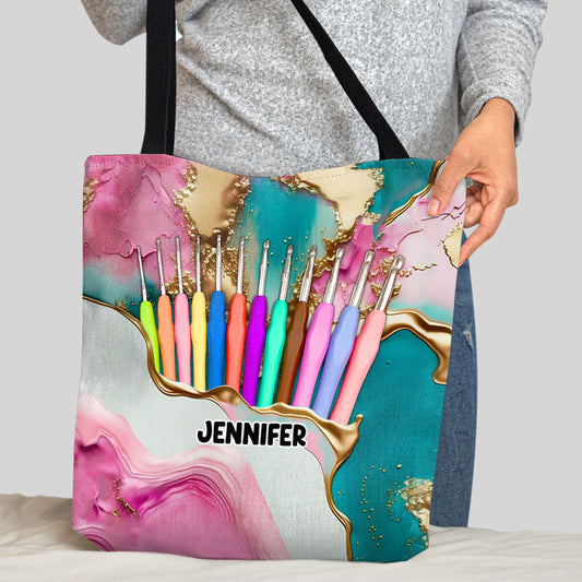 J'adore le crochet - Sac fourre-tout personnalisé au crochet