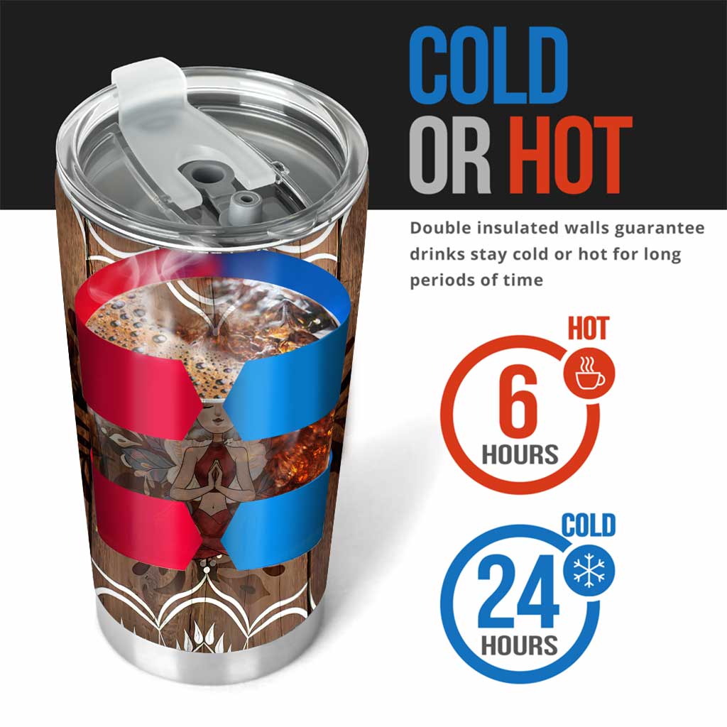 Dépêche-toi, paix intérieure, je n'ai pas toute la journée ! – Gobelet de yoga personnalisé