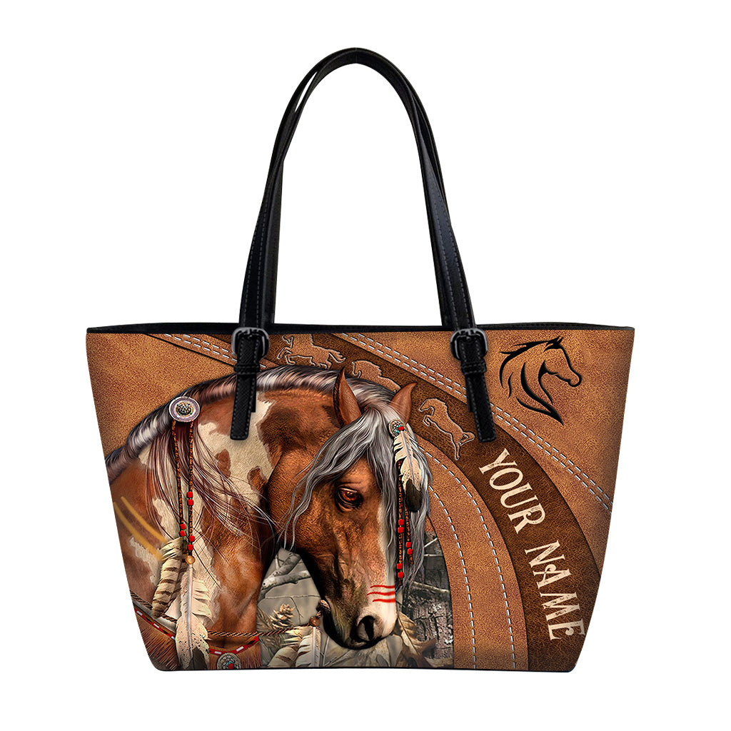 J'adore les chevaux - Sac en cuir personnalisé pour chevaux