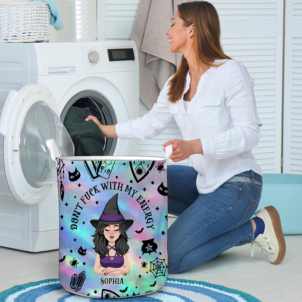 Ne touchez pas à mon énergie - Panier de rangement personnalisé pour sorcière