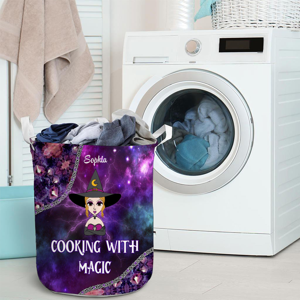 Cooking With Magic - Personalized Witch Storage Basket