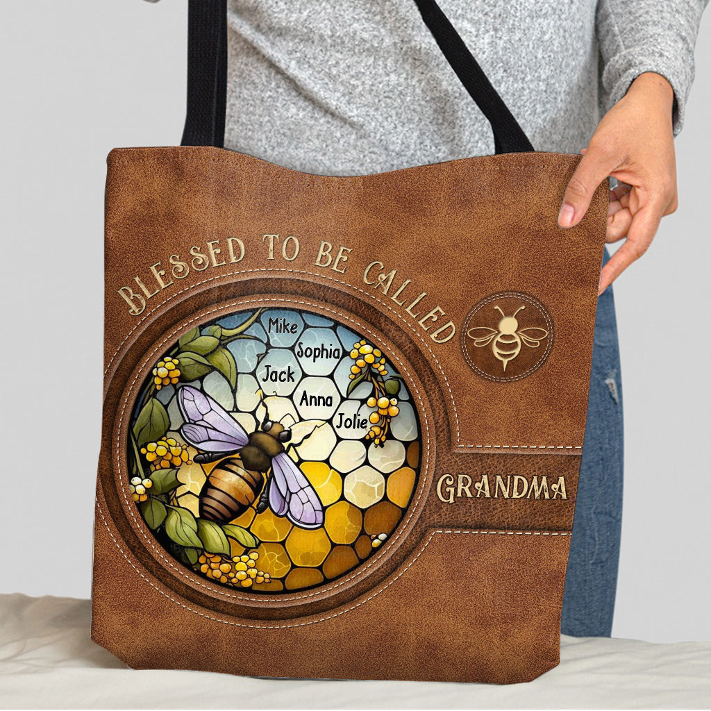 Quelle chance d'être appelée grand-mère/mamie/mémé... - Sac fourre-tout personnalisé pour grand-mère