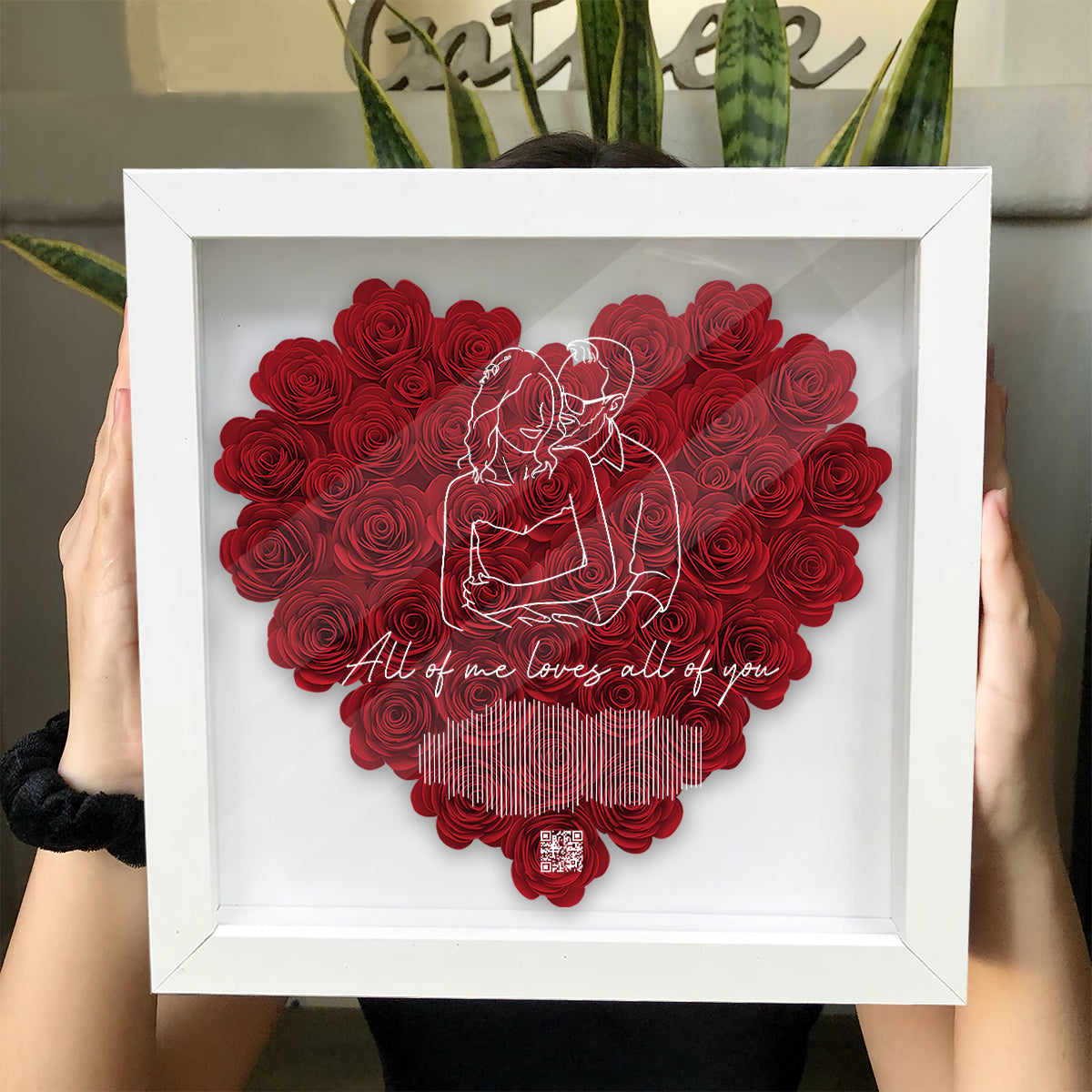 Illustration vectorielle d'une chanson romantique pour couple - Boîte à ombres personnalisée avec fleurs pour couple