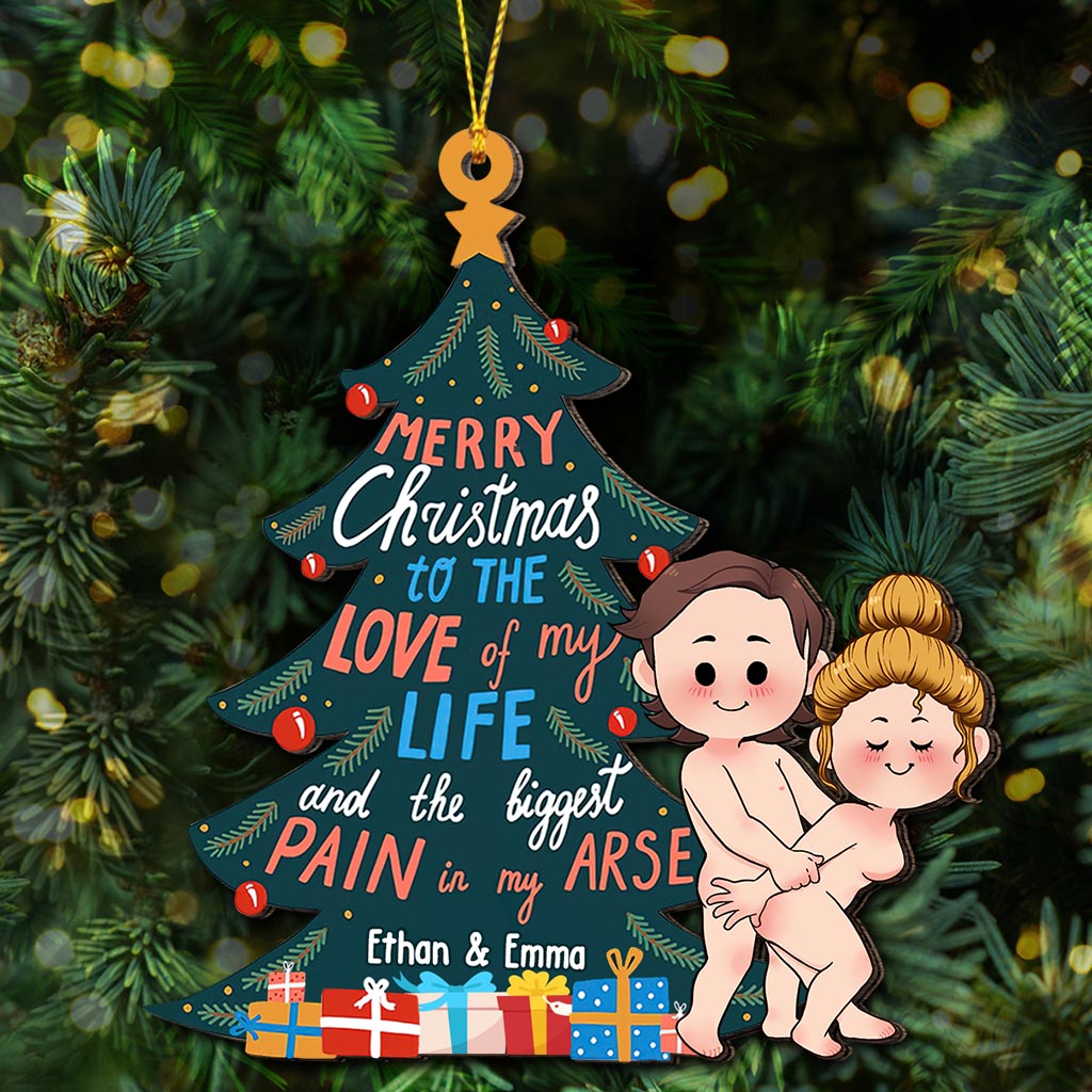 Joyeux Noël à l'amour de ma vie - Ornement personnalisé pour couple