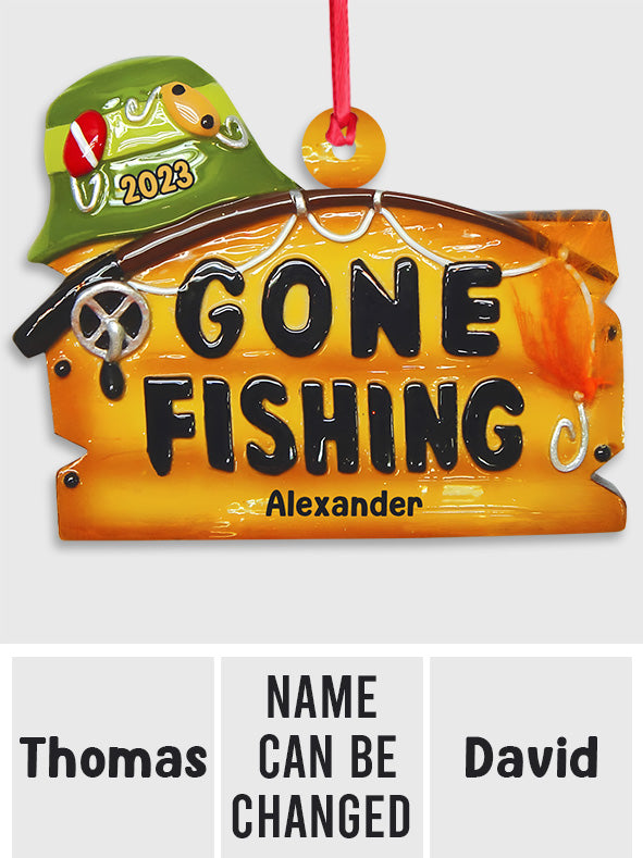 Gone Fishing - Personalized Fishing Ornament