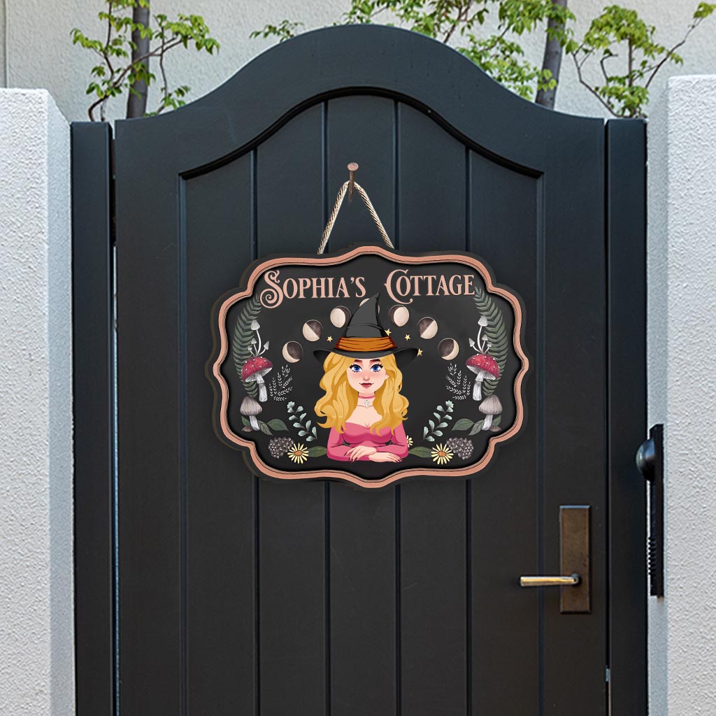 Witch's Cottage - Personalized Witch Wood Sign