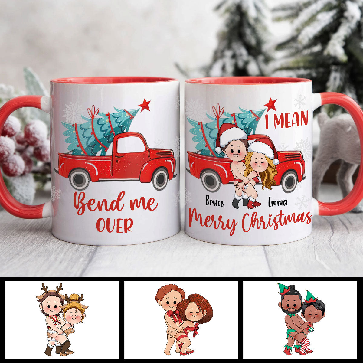 « Joyeux Noël ! » - Mug personnalisé pour couple