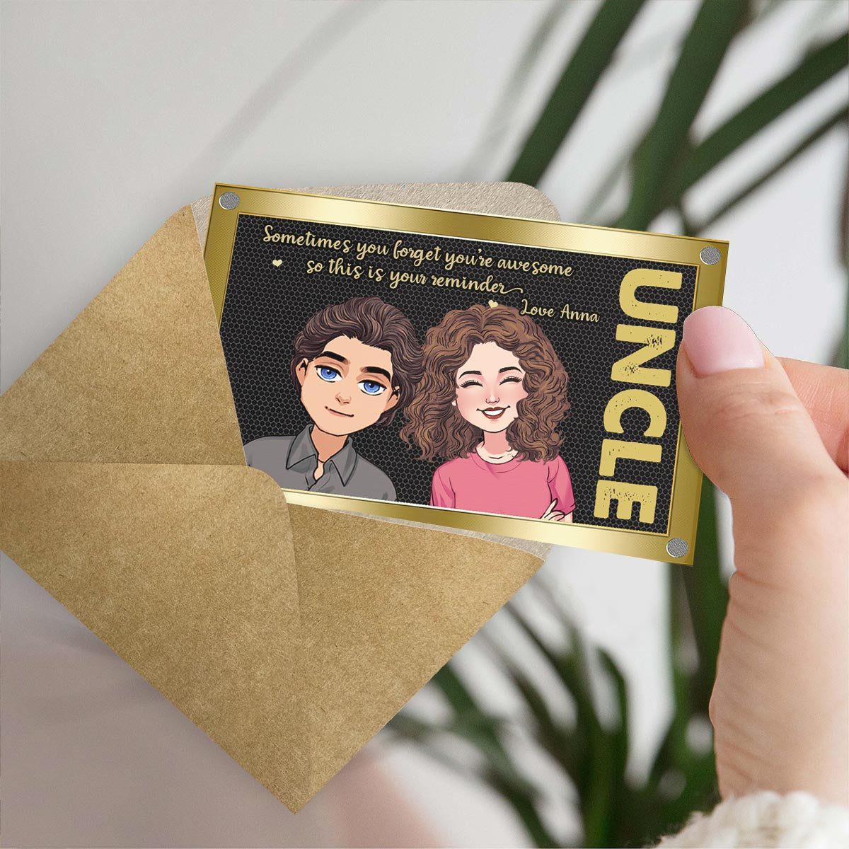 Parfois, on oublie à quel point on est génial ! – Cadeau pour papa, grand-père, oncle – Carte personnalisée à glisser dans son portefeuille