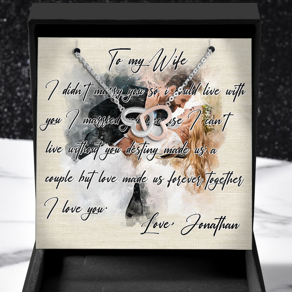 Beautiful In White - Personalized Husband And Wife Necklace