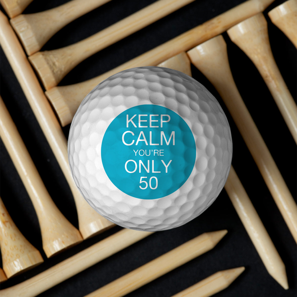 Restez calme - Cadeau de golf personnalisé pour papa, lui, petit ami, mari, grand-père - Balle de golf