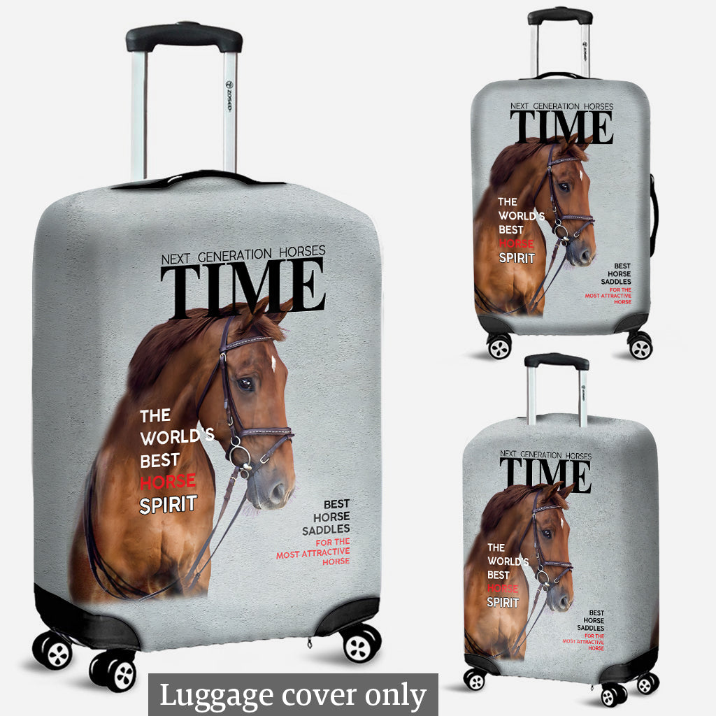 Couvertures de magazines - Housse de bagage personnalisée à motif cheval