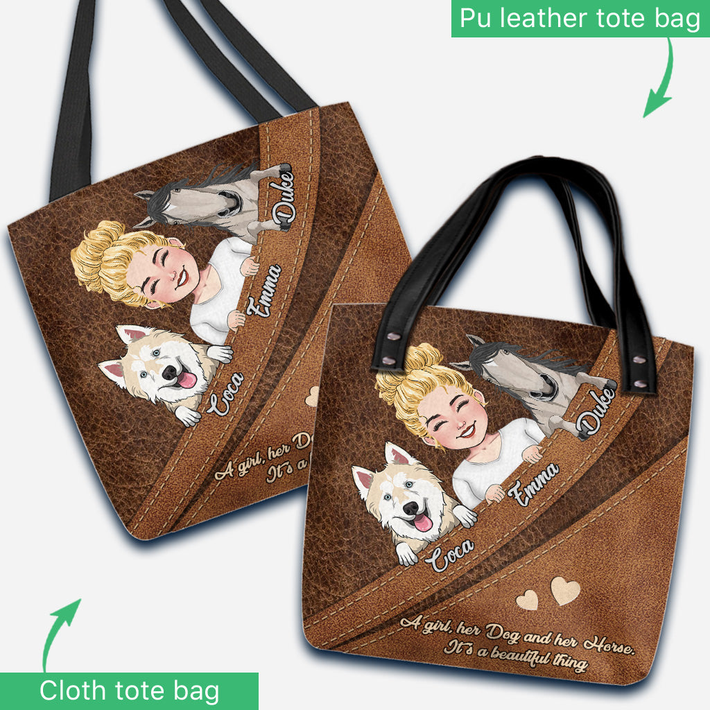 What A Beautiful Thing - Personalized Horse Tote Bag