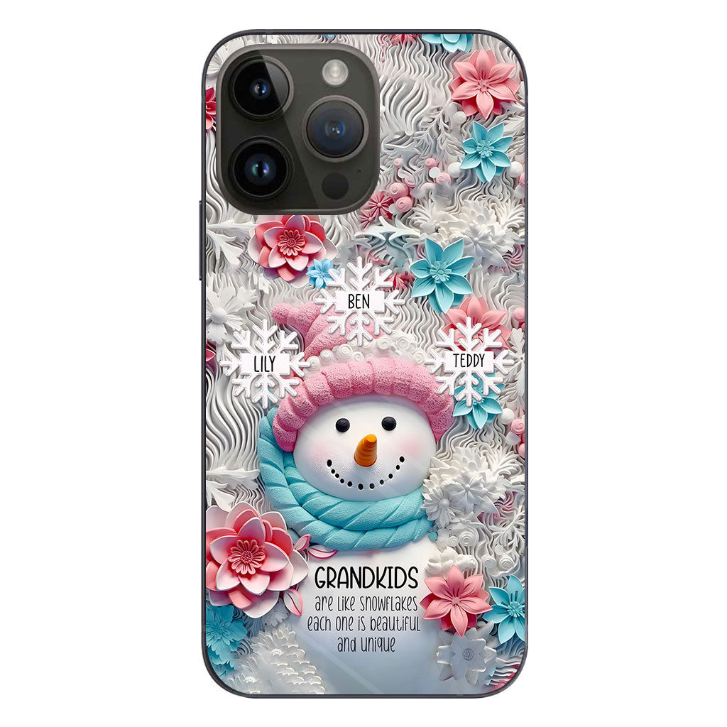 Les petits-enfants sont comme des flocons de neige - Cadeau pour grand-mère - Coque de téléphone personnalisée