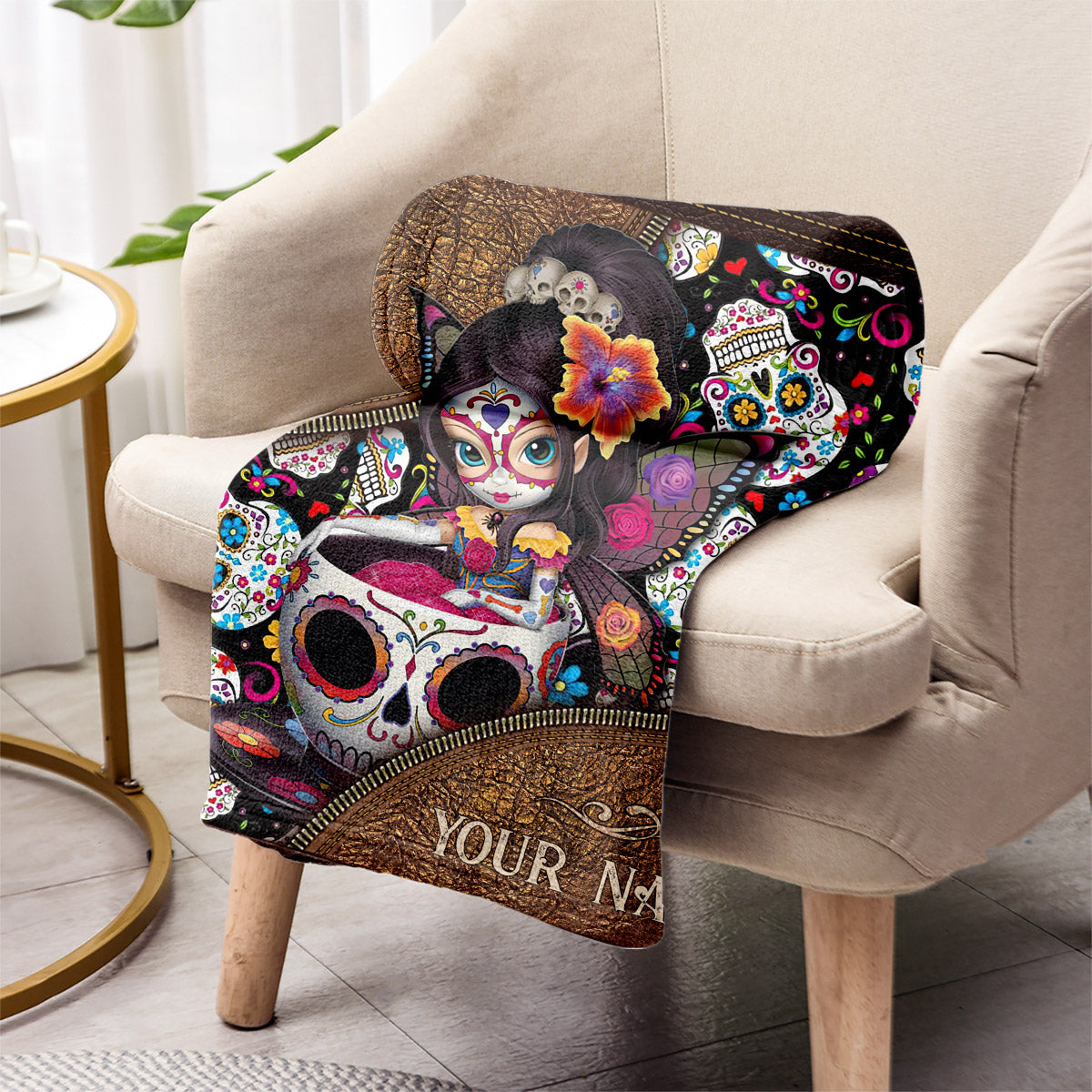 Couverture personnalisée « Love Skulls »