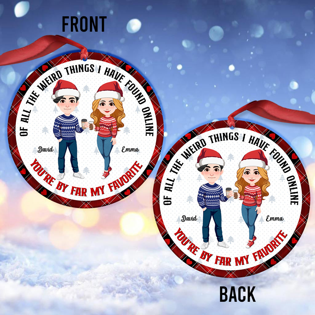 Tu es de loin mon/ma préféré(e) - Ornement personnalisé pour couple