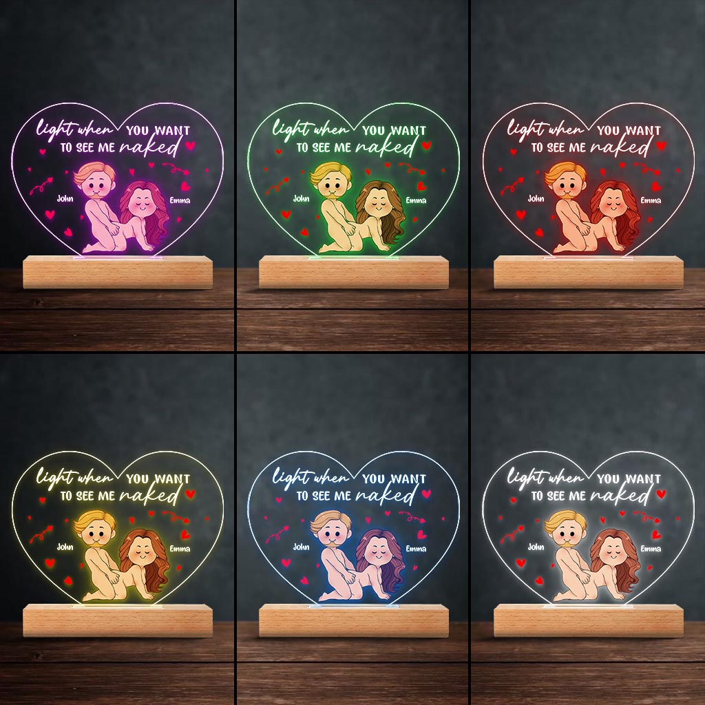 Allumez ceci - Plaque lumineuse personnalisée en forme de couple