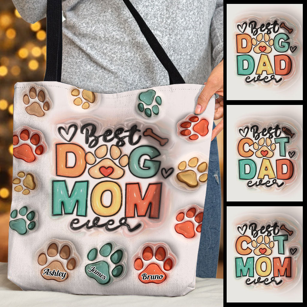Best Dog Mom Ever - Gift for dog lovers, cat lover - Personalized Tote Bag