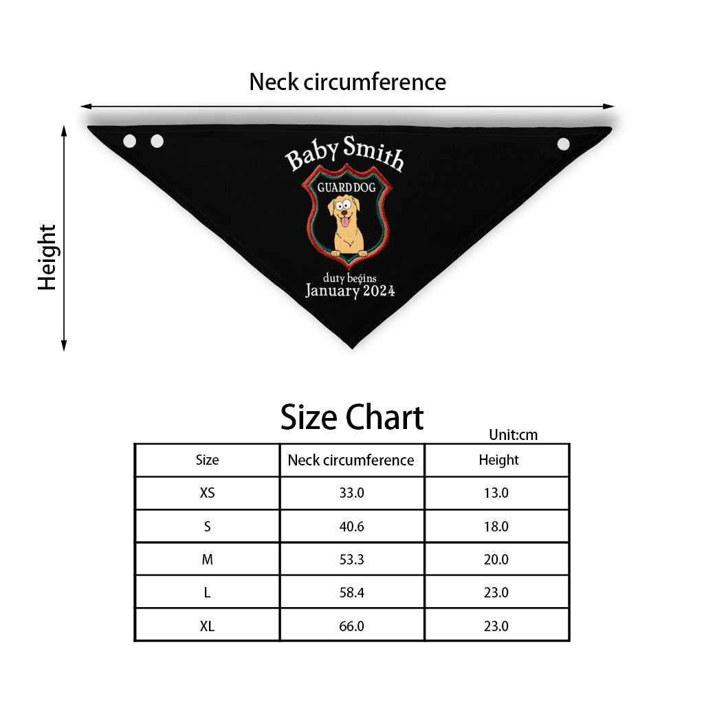 Bandana personnalisé pour chien de garde - Cadeau idéal pour les amoureux des chiens et des chats