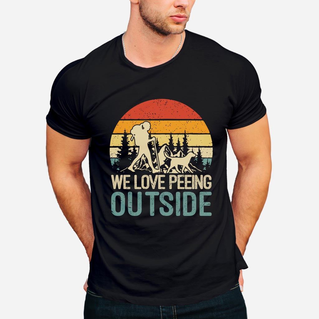 J'adore faire pipi dehors - T-shirt et sweat à capuche de randonnée personnalisés