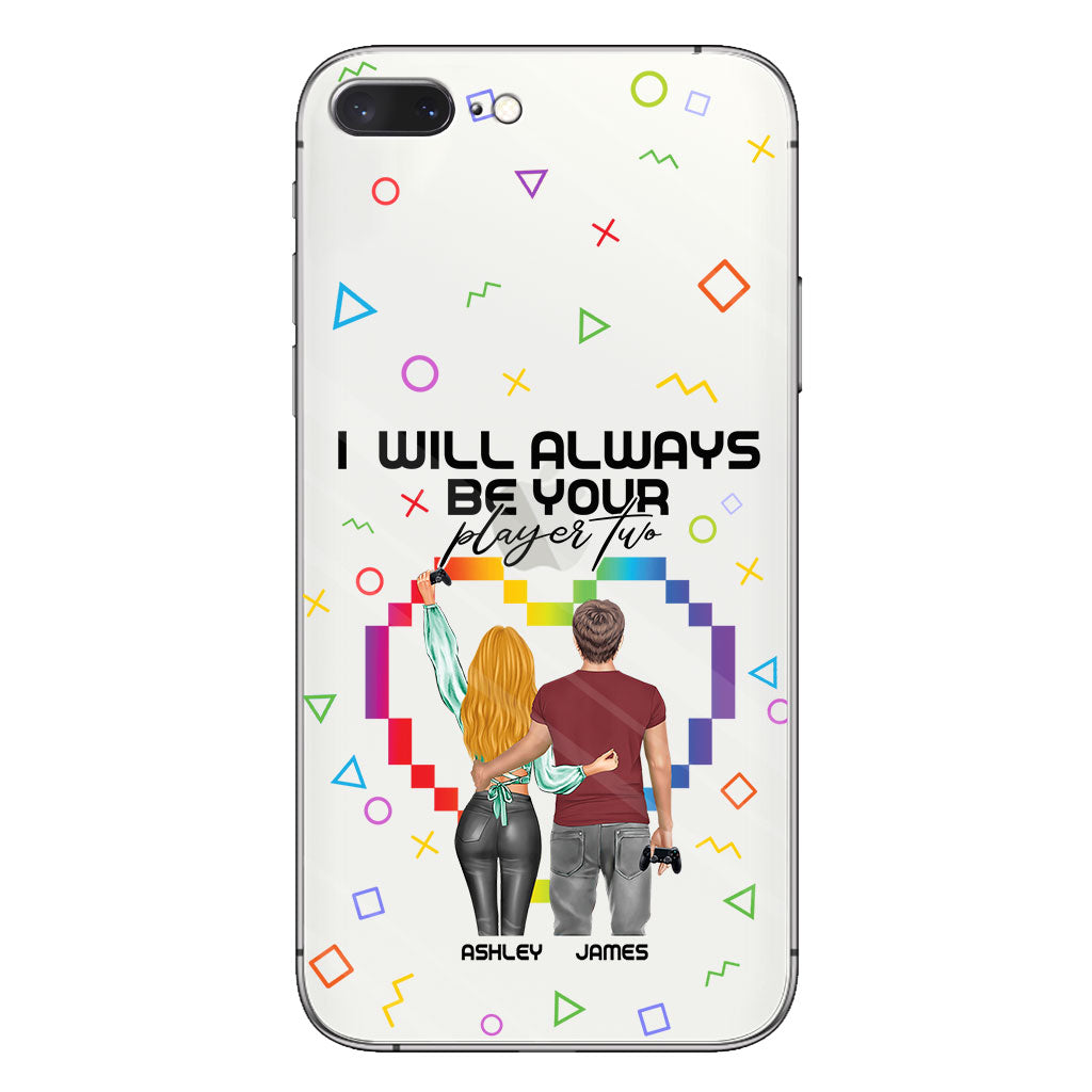 I Will Always Be Your Player Two - Personalized Video Game Clear Phone Case