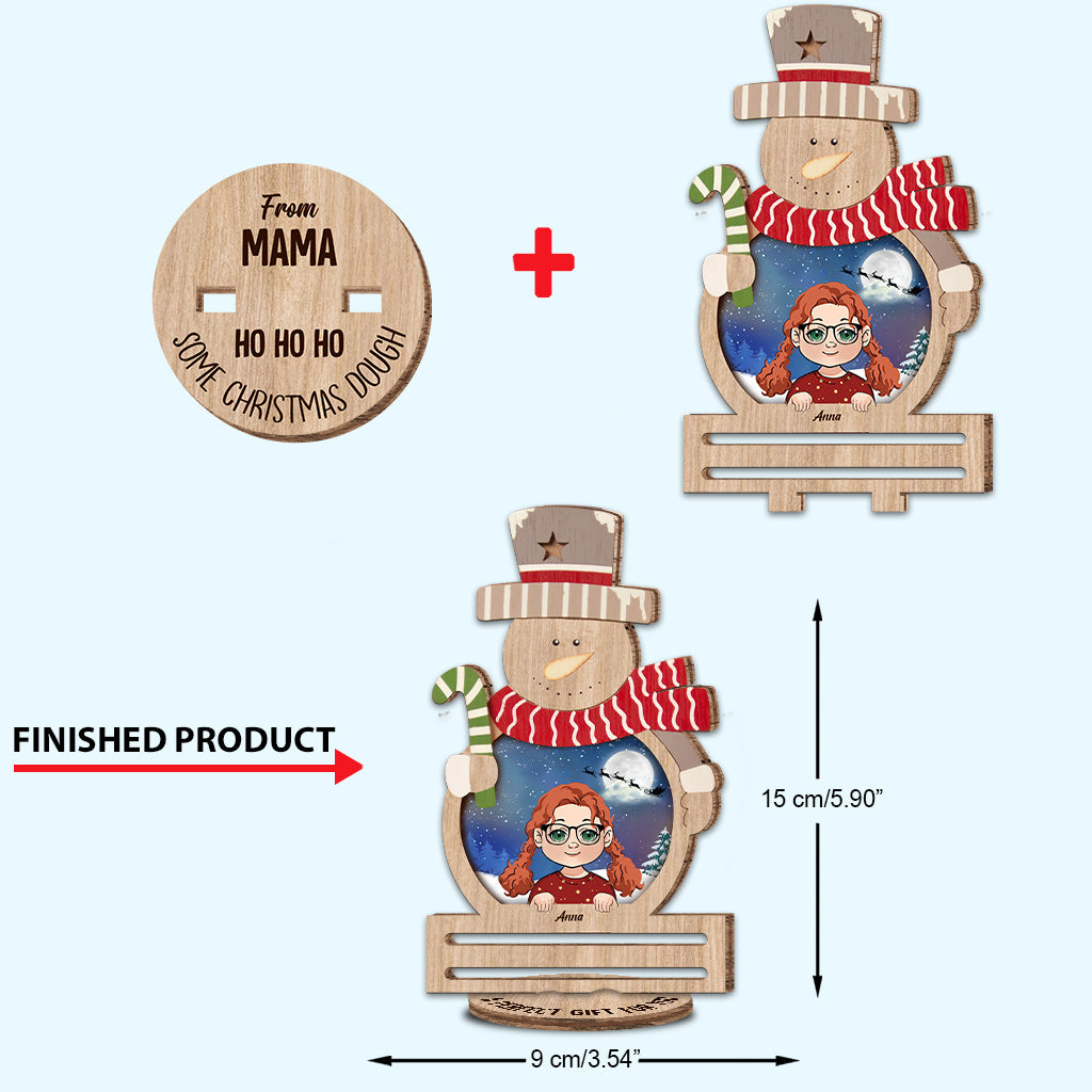 Cadeau de Noël - Plaque en bois personnalisée pour grand-mère