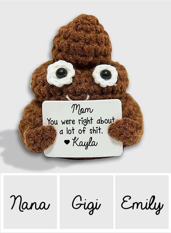 Maman, tu avais raison - Figurine personnalisée tricotée à la main pour maman