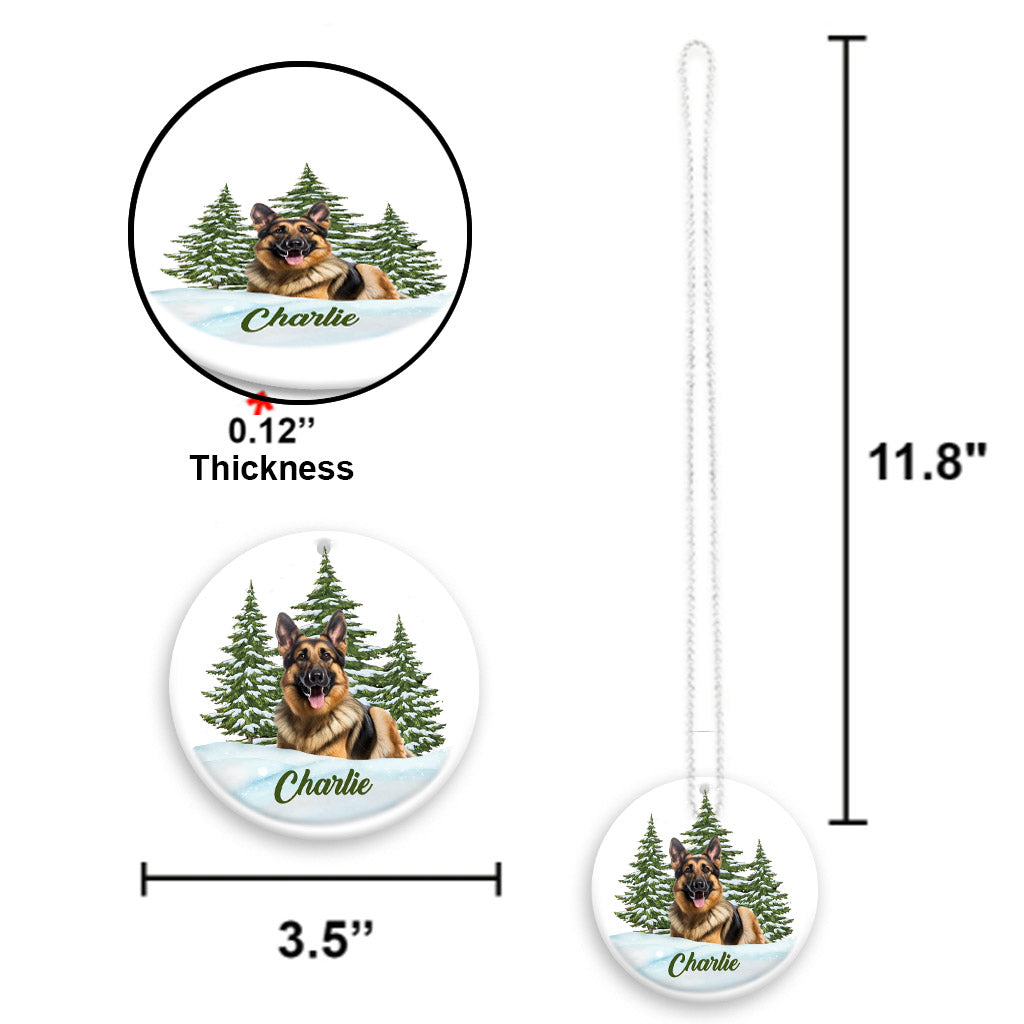 Joyeux Noël - Ornement transparent personnalisé pour chien