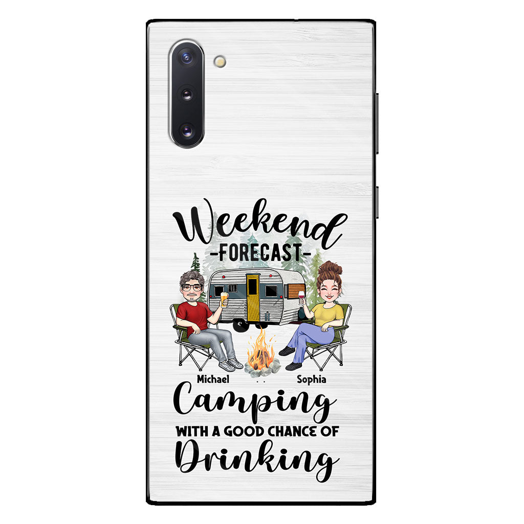 Prévisions du week-end - Étui de téléphone transparent personnalisé pour le camping