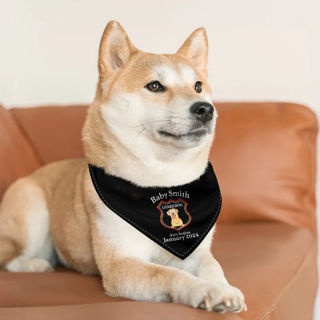 Bandana personnalisé pour chien de garde - Cadeau idéal pour les amoureux des chiens et des chats