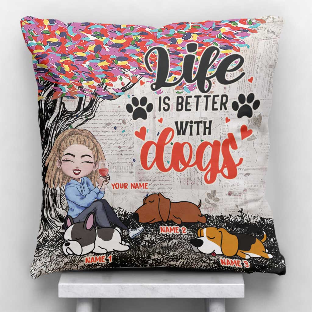 I Have Plans With My Dogs - Personalized Throw Pillow