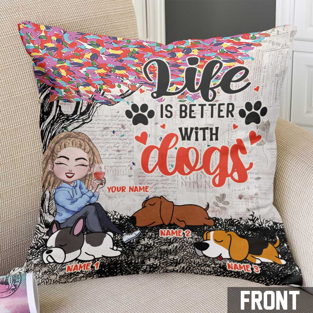 I Have Plans With My Dogs - Personalized Throw Pillow