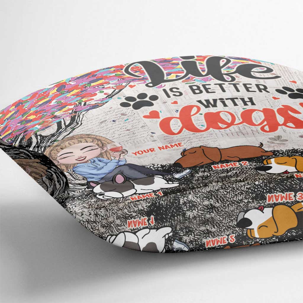 I Have Plans With My Dogs - Personalized Throw Pillow