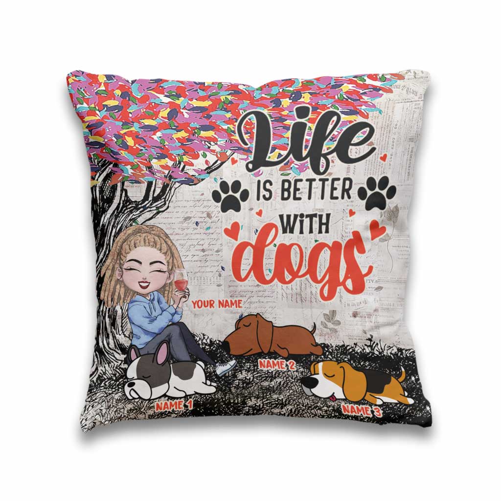 I Have Plans With My Dogs - Personalized Throw Pillow