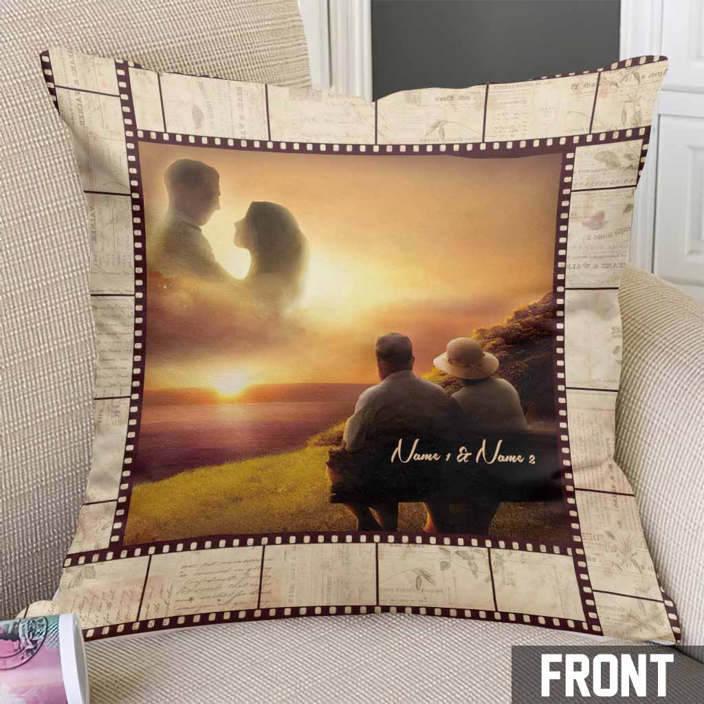 Pour toujours et à jamais - Coussin décoratif personnalisé pour couple