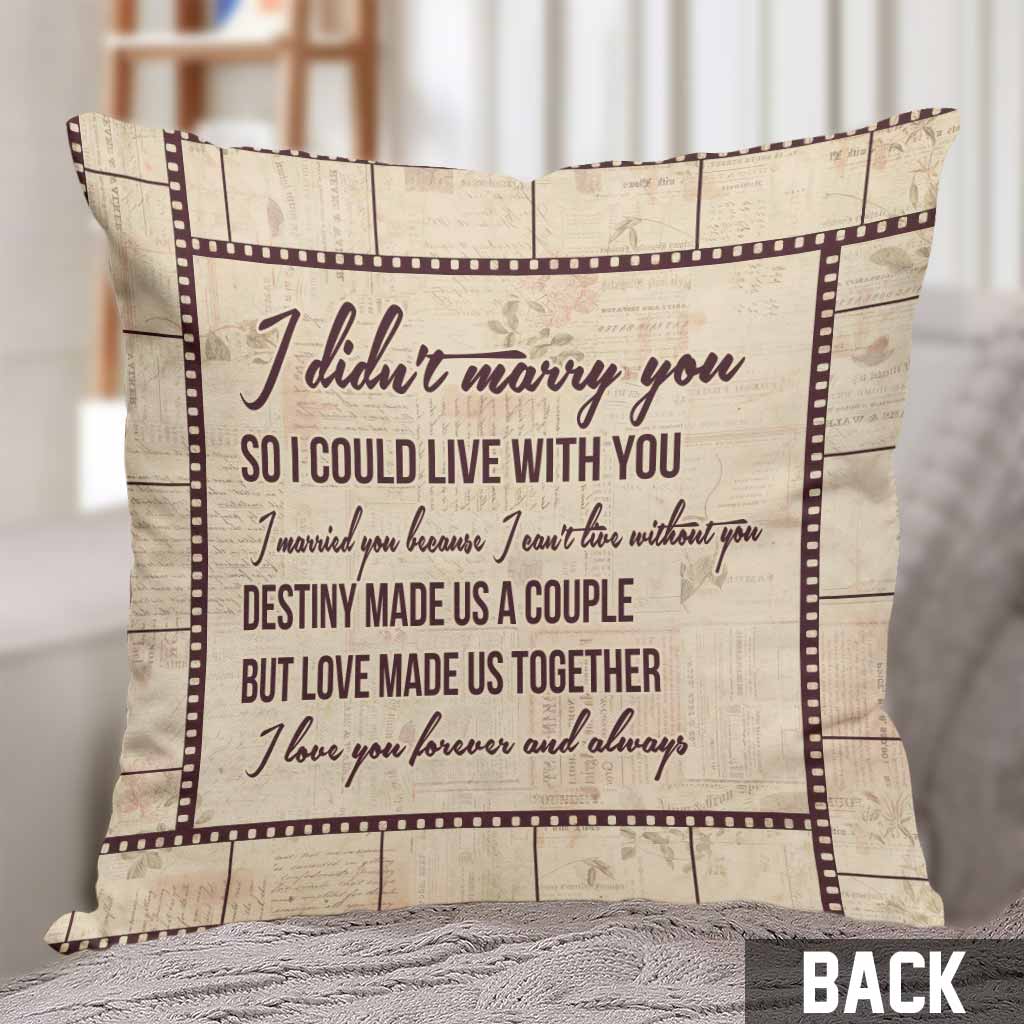 Pour toujours et à jamais - Coussin décoratif personnalisé pour couple