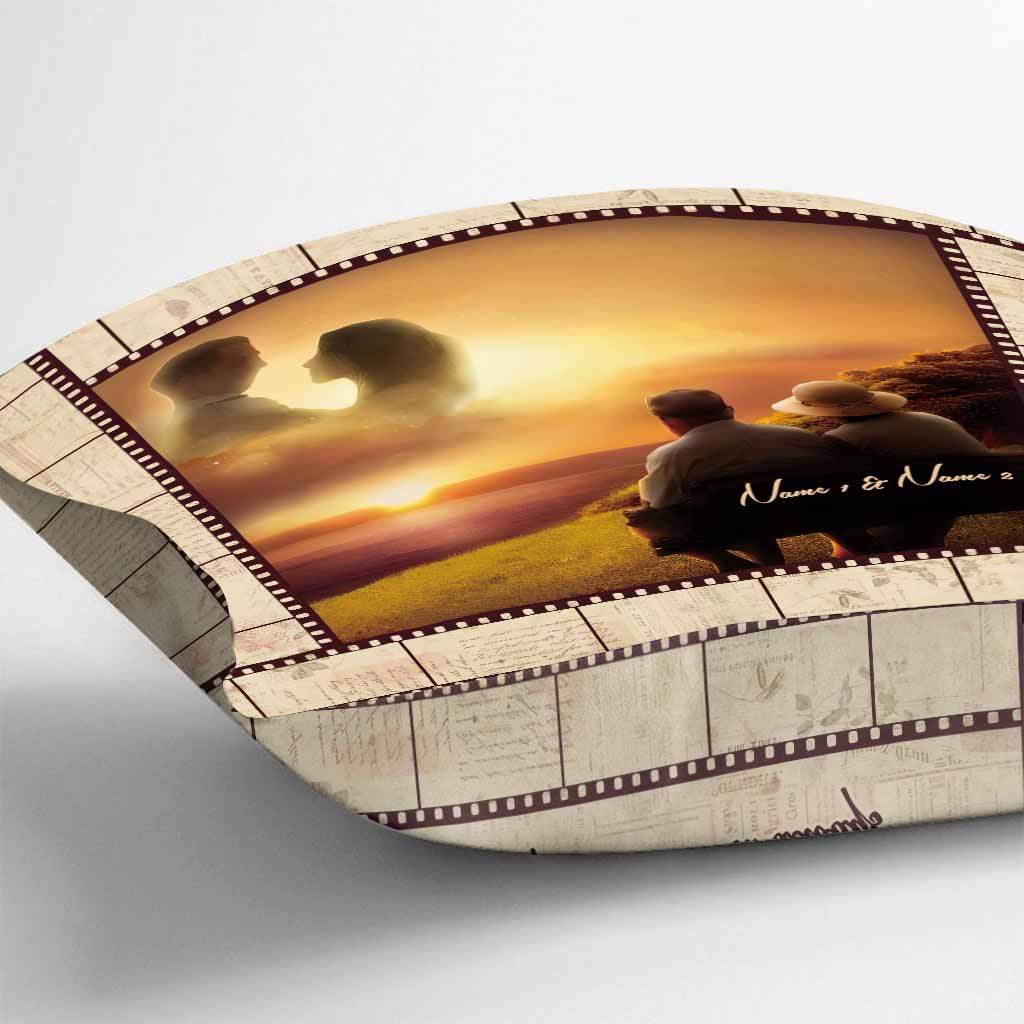 Pour toujours et à jamais - Coussin décoratif personnalisé pour couple