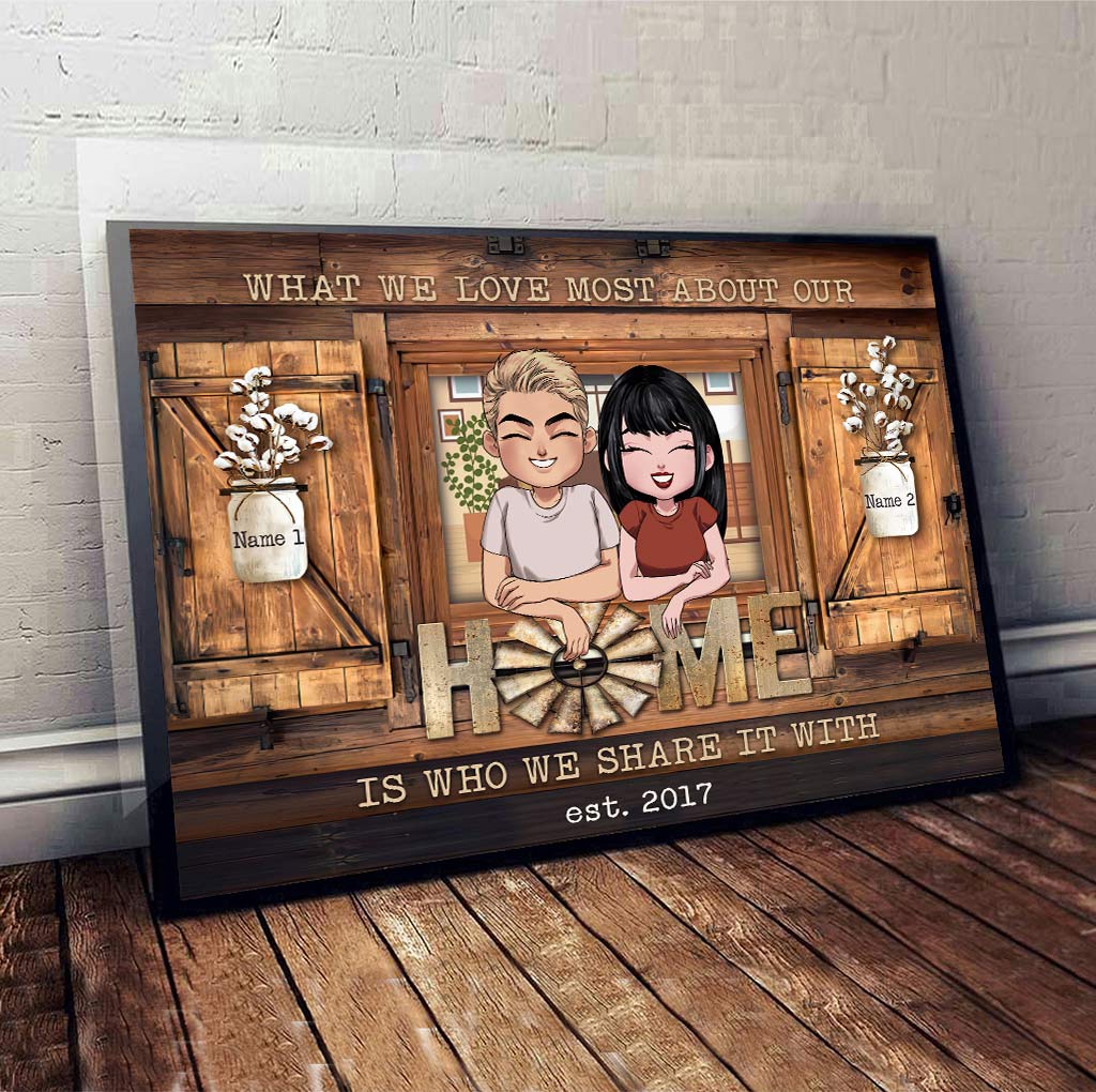 « La maison, c’est là où je suis avec toi » - Affiche personnalisée pour couples