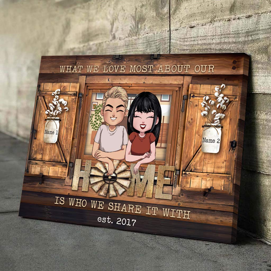 « La maison, c’est là où je suis avec toi » - Affiche personnalisée pour couples