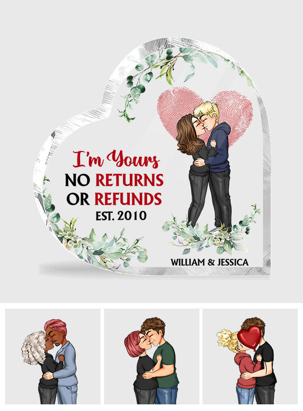 Je t'aime plus - Plaque acrylique personnalisée pour couple - Forme sur mesure