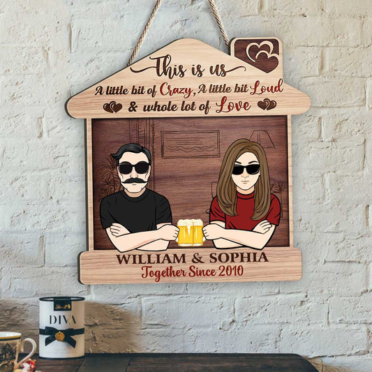 C'est nous - Panneau en bois personnalisé pour couple