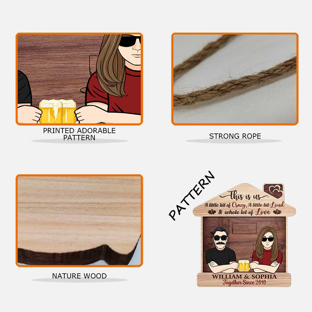 C'est nous - Panneau en bois personnalisé pour couple