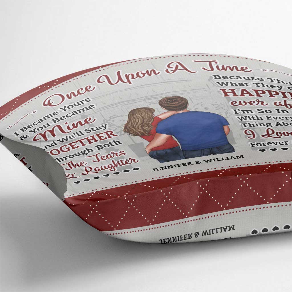 Il était une fois - Coussin décoratif personnalisé pour couple
