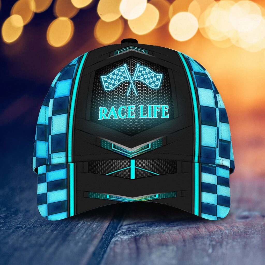 Casquette Race Life avec trous d'aération imprimés