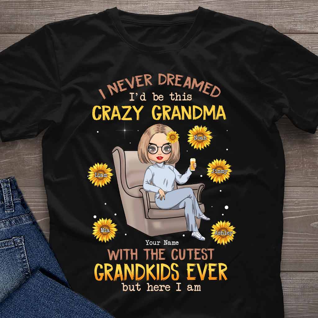 Je n'aurais jamais imaginé être cette grand-mère folle des plus adorables petits-enfants - T-shirt et sweat à capuche personnalisés