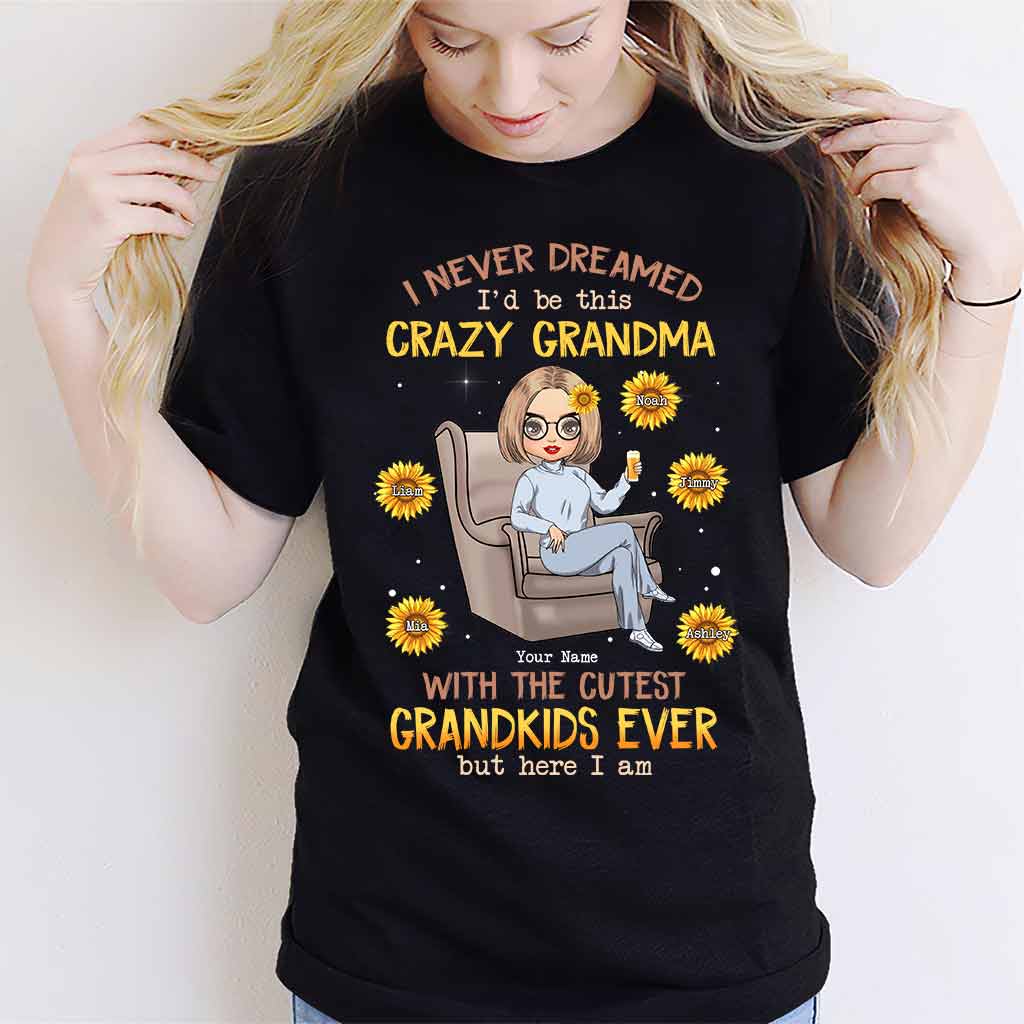 Je n'aurais jamais imaginé être cette grand-mère folle des plus adorables petits-enfants - T-shirt et sweat à capuche personnalisés