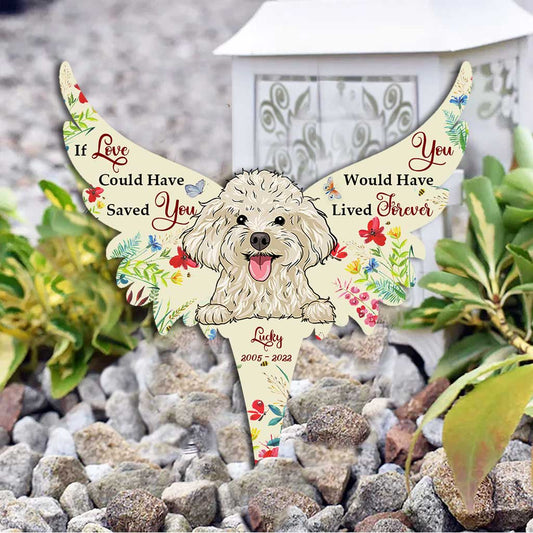 Si l'amour avait pu te sauver, tu aurais vécu éternellement - Plaque décorative personnalisée pour chien en acrylique (Imprimée sur une face)