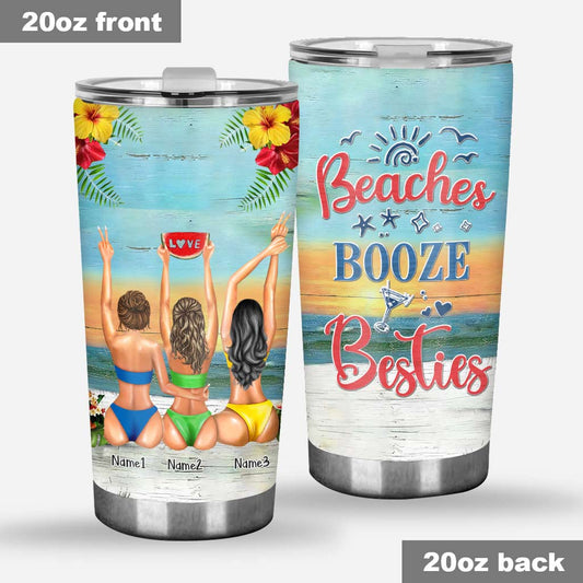 I Love You To The Beach And Back - Bestie gift for sister - Personalized Tumbler