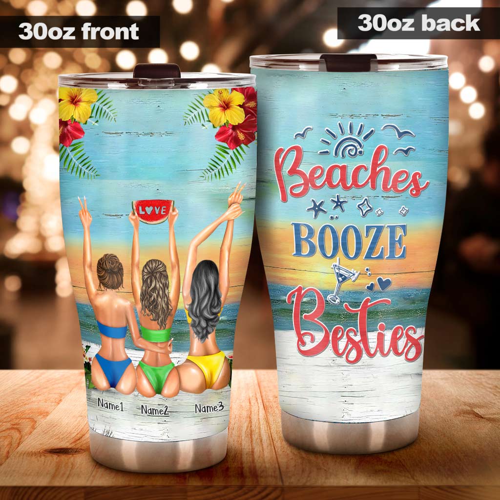I Love You To The Beach And Back - Bestie gift for sister - Personalized Tumbler