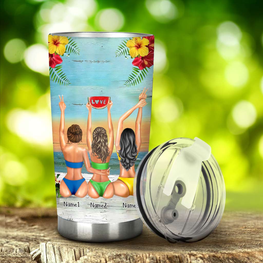 I Love You To The Beach And Back - Bestie gift for sister - Personalized Tumbler